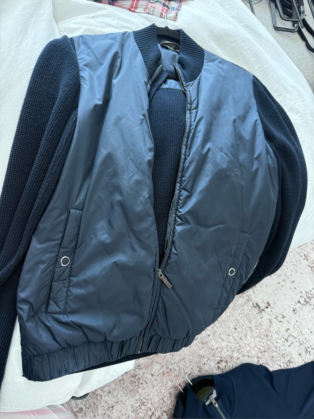 Hugo Boss Men's Navy Zip-Up Sweater Jacket
